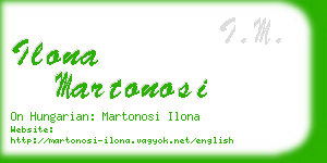 ilona martonosi business card